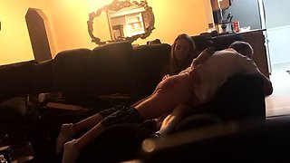 Big ass pale brunette milf with