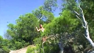 Dark Haired German Girl With An Amazing Body Fucking Outdoors