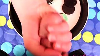 sexy nylon fetish cumshot