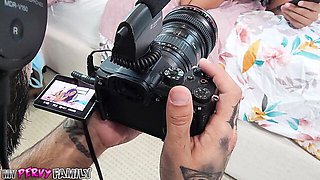 Amatory James Angel and Roxie Sinner's behind the scenes xxx