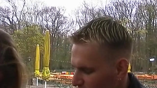 Beautiful German blonde sucks cock in the boat
