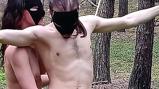 Roman Gets Tied up and Spanked with Nettles in the Middle of a Forest!