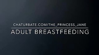 Adult Breastfeeding! MILF Shares her Milk Filled Breasts