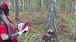 A Forest Witch Performs Rituals, Seduces a Guy and Fucks Him