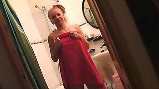 Young Jess Horny on the Shower