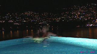 Couple Go for Late Skinny Dip Fondle