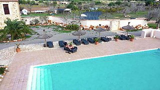 Hot Ilona Lies By The Pool And Rubs Her Pussy And Dildo With Oil - DeutscheOmas