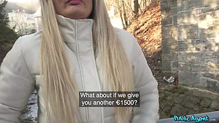 Quickie for Cash from Public Agent - Hot Teacher, Hot Fuck: Blonde Nerd in Glasses Maddy Black Dicked by Martin Gun Outdoors