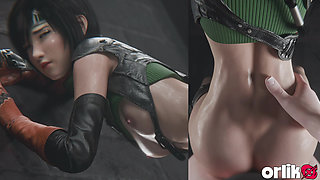 Yuffie Final Fantasy 7 Doggystyle Big Ass Fuck with Creampie - Tight Pussy 3D Hentai Animation
