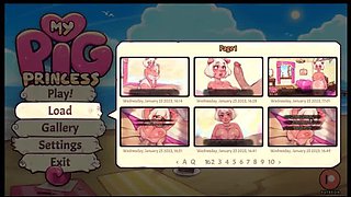 My Pig Princess (Ep.29): Chubby Futanari Gets Horny at the Beach and Pleasures Herself in Public