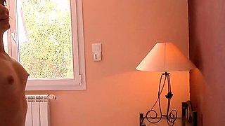 Amateur teen girlfriend home threesome with cumshot