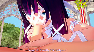 Columbina blowjob - Genshin Impact