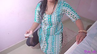 Uncut Sex- Indian Big Ass Young Maid Having Rough Quick Sex in Reverse Cowgirl Position During Home Cleaning with Her Boss.