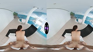 Vixi Rafi enjoys sensual sex in the pool