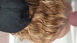 DRAINED URINE ON THE HAIR OF A YOUNG BLONDE