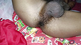 The hole anal injecting with a finger