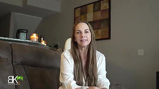StepMom Kymber Leigh Blowjob and Doggy Style on Couch - Big Ass MILF Creampie