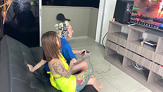 I Seduce My Gamer Stepbrother Until I Convince Him to Eat My Pussy and Give Me to Drink His Semen - Katty Blake