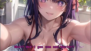 Hentai jerk off instructions with Ai Hoshino dominating you in different languages!