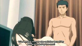 LustyKitty Swinging with Two Busty Asian Women in Rough Hentai Fuck