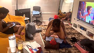 My best friend gets drilled in the living room right in front of me