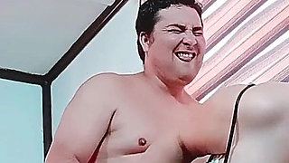 Big-bootied Stepmom Getting Fucked on the Couch - Natural Tits Bouncing