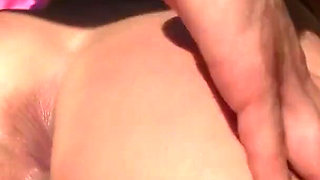 Anal games by the pool between young students