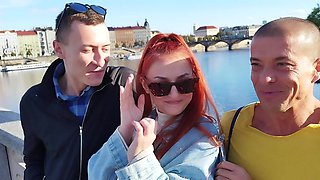Redheaded Katy Rose gets a wild triple-X threesome with Charlie Dean and Matt Bird