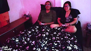 She lost a bet playing video games and had to suck me off, but ended up fucking me.