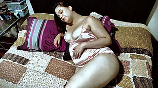 Nicole's Shake & Tease Bloating My Belly Then Flashing My Hairy Pussy & Cellulite Ass