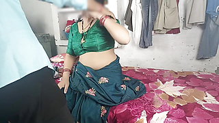 Brother-in-law made Bhabhi suck his cock in a closed room and then fucked her, (clear Hindi voice)