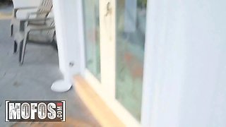 Mofos - Ryan Keely puts on a underwear and High Heels, then glides her panties to the side to rail a Big Cock