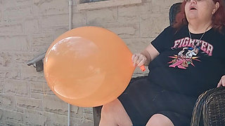 Big Beauty Nurse Vicki Has a Request to Blow up a Huge Balloon