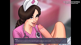 Old granny, summertime saga, old and young creampie