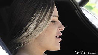 Lewd teen lesbians breathtaking porn scene