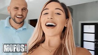 Mofos - Abella Danger shows her deepthroat abilities before grinding on jmac in Reverse Cowgirl