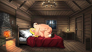 Student Girl Enjoys Sex in an Camp. Cartoon Horror Parody