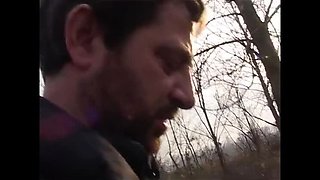 Granny Blowjob in Park - Amateur Outdoor GILF Sucking