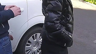 The Teacher Swallows Cock on a Public Street (dick Flash Extreme Public Action!) - Misscreamy