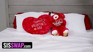 Chesty step sisters aubry babcock & Violet Gems fuck each other step bros on valentines day - sisswap