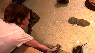 Cute amateur teen reality gangbang