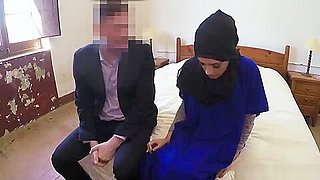 Arab babe came to a job interview but ended up with a fat cock in her cunt