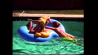80s Lesbian in the Pool