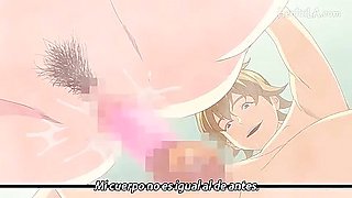 The busty class president is held down and penetrated, and creampied in both holes at the same time.