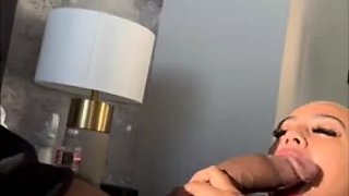 Latina worshipping a monster BBC
