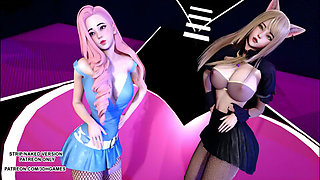[mmd] Jun Hyo Seong - Good-night Kiss Sexy Kpop Dance Ahri Seraphine League Of Legends