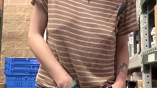 Walmart Wonders: Brunette's Public Tease Compilation