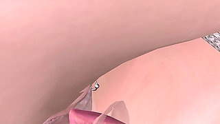 Office Banana Bondage: 3D Cartoon Girl Tied up & Licked with Toys