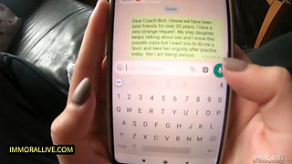 Flexible 18yo gymnast tricks her coach and stepdad – Mia Split part 1