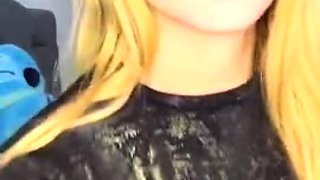 Lovely Blonde With Tight Pussy Masturbate Solo